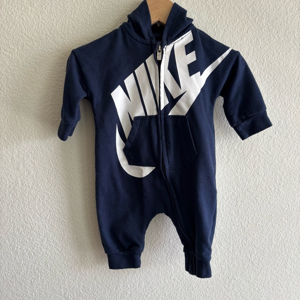 Nike Blue and White Footies One Piece 3M